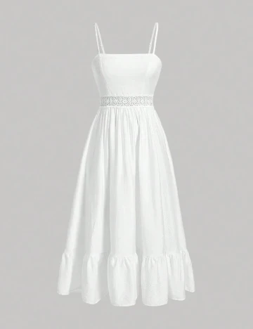 Rochie medie SHEIN CURVE, alb