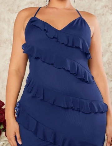 Rochie lunga SHEIN CURVE, bleumarin