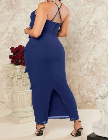 Rochie lunga SHEIN CURVE, bleumarin