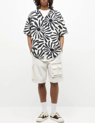 Camasa Pull&Bear, alb/albastru Alb