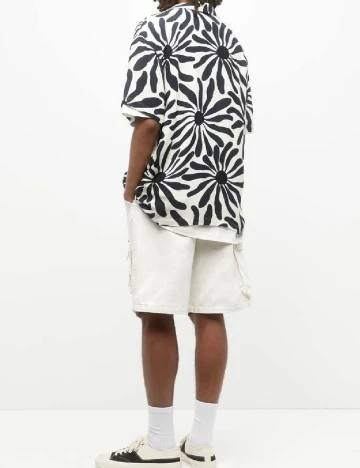 Camasa Pull&Bear, alb/albastru Alb