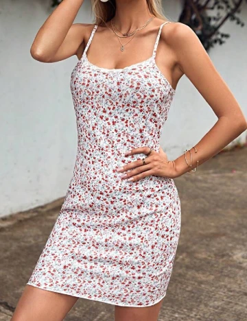 Rochie scurta SHEIN, floral print Floral print