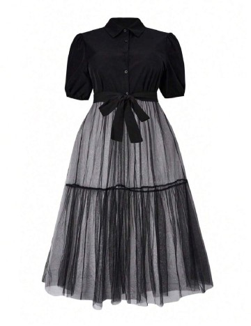 Rochie scurta SHEIN CURVE, negru