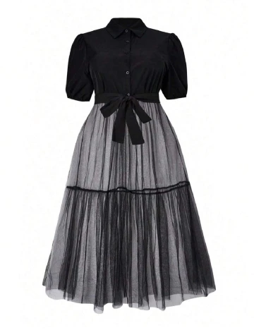 Rochie scurta SHEIN CURVE, negru