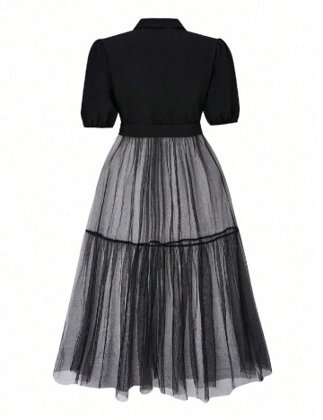 Rochie scurta SHEIN CURVE, negru