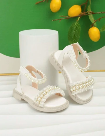 Sandale Shein Kids, alb