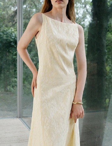 Rochie medie MOTF, crem