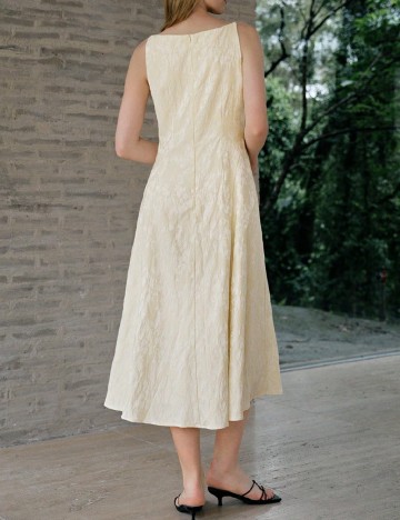 Rochie medie MOTF, crem