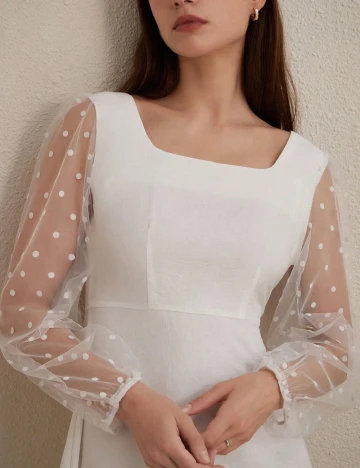Rochie medie SHEIN, alb