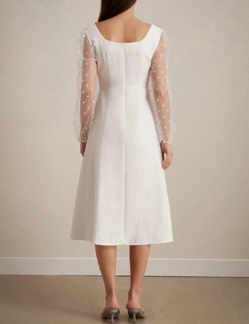 Rochie medie SHEIN, alb