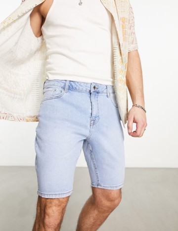 Pantaloni scurti ASOS, albastru