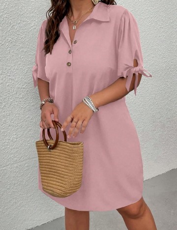 Rochie scurta SHEIN CURVE, roz