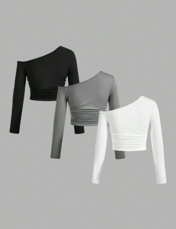 Set topuri 3 bucati SHEIN, mix culori