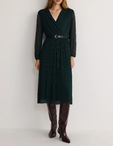 Rochie medie Reserved, verde inchis