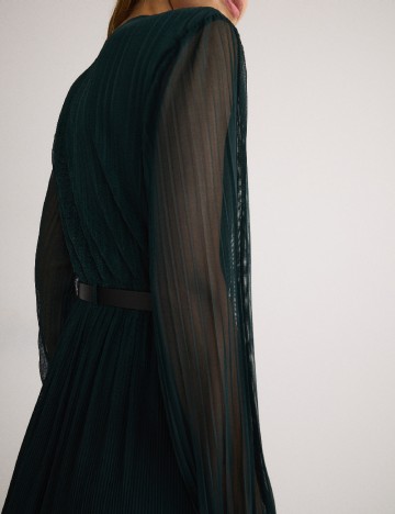 Rochie medie Reserved, verde inchis