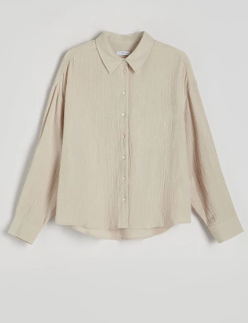 Camasa Oversize Reserved, bej