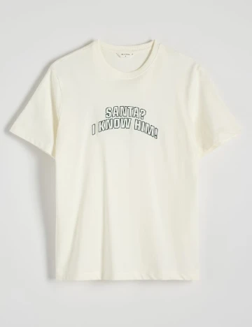 Tricou Reserved, ecru