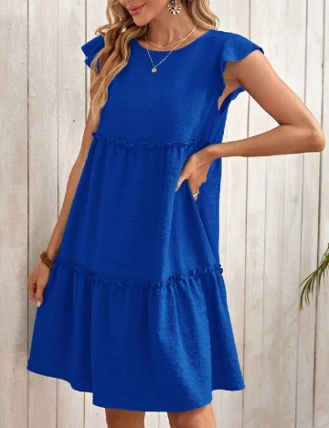 Rochie scurta Emery Rose, albastru