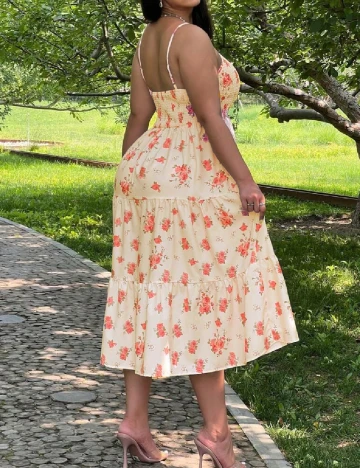 Rochie medie SHEIN CURVE, crem