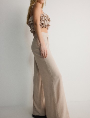 Pantaloni Reserved, crem