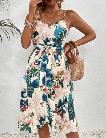 Rochie medie SHEIN Maternity, floral print