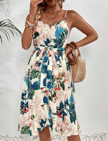 Rochie medie SHEIN Maternity, floral print Floral print