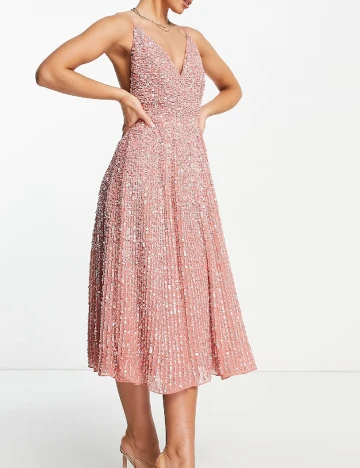 Rochie medie ASOS, roz