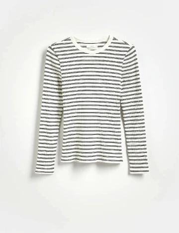 Bluza Reserved, alb/negru