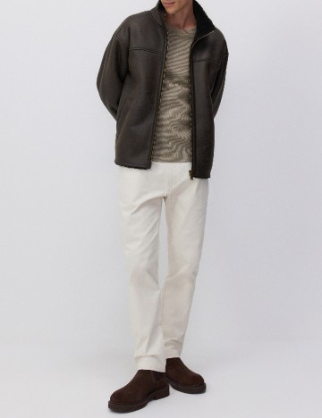 
						Pantaloni Reserved, crem