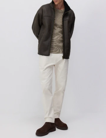 Pantaloni Reserved, crem