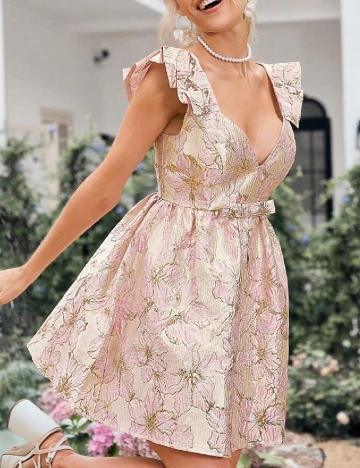 Rochie scurta SHEIN, roz Roz