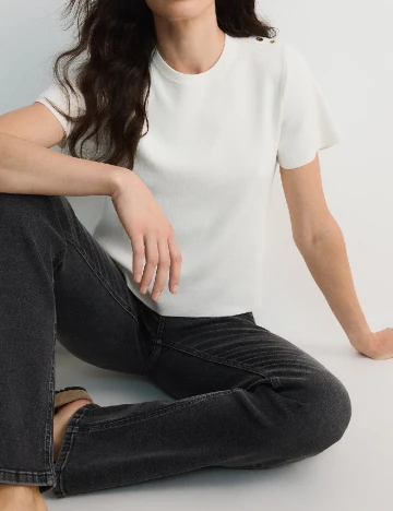 Bluza Reserved, ecru Alb
