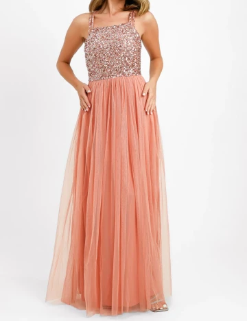 Rochie lunga Maya Deluxe, roz Roz