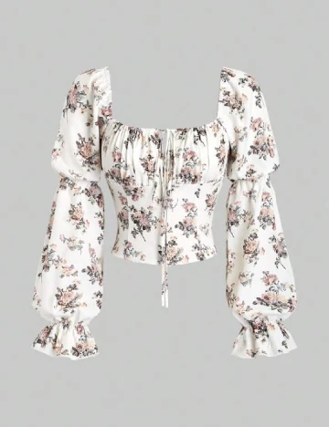 Top SHEIN, floral print