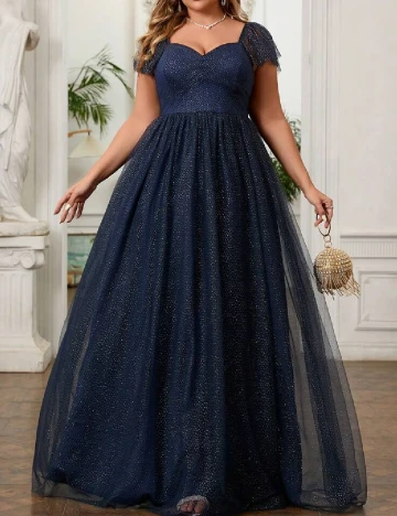 Rochie lunga SHEIN CURVE, bleumarin