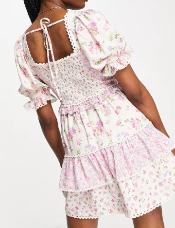 Rochie scurta Miss Selfridge, floral print Floral print