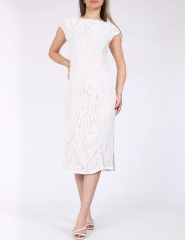 Rochie medie SHEIN, alb Alb