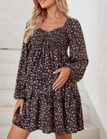 Rochie scurta SHEIN Maternity, floral print