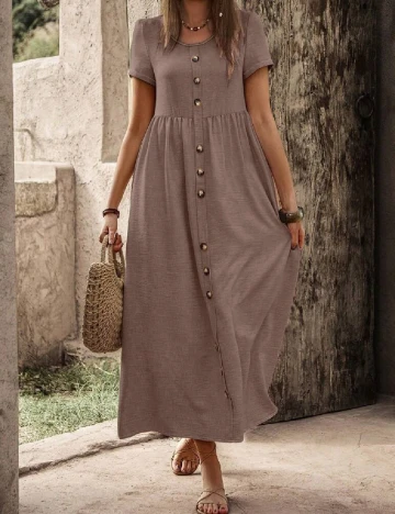 Rochie lunga SHEIN, maro Maro