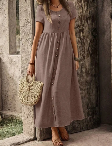 Rochie lunga SHEIN, maro Maro