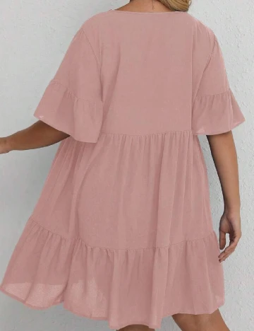 Rochie scurta SHEIN CURVE, roz Roz