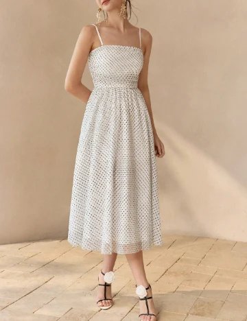 Rochie medie MOTF, alb