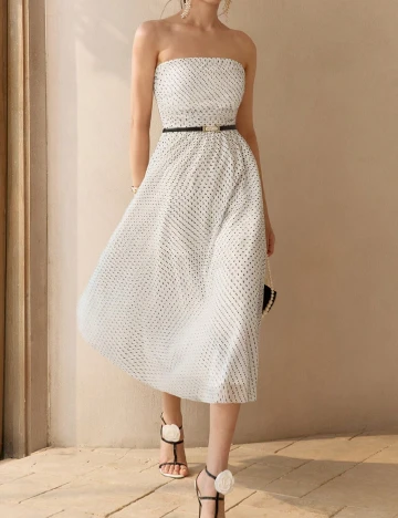 Rochie medie MOTF, alb