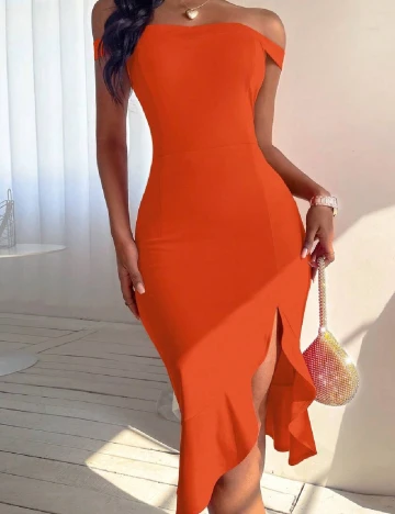 Rochie medie SHEIN, portocaliu