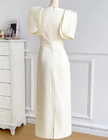 Rochie medie SHEIN, ecru
