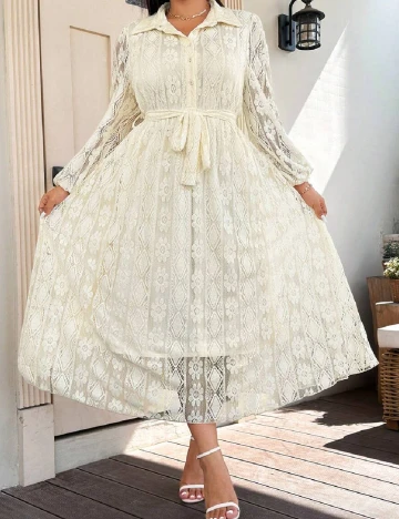 Rochie lunga SHEIN CURVE, crem