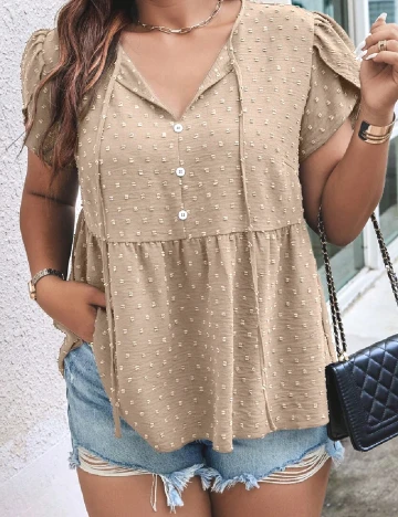 Bluza SHEIN CURVE, crem