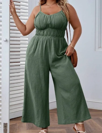 Salopeta SHEIN CURVE, verde Verde