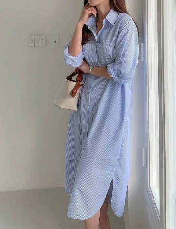 Rochie medie Dazy, albastru