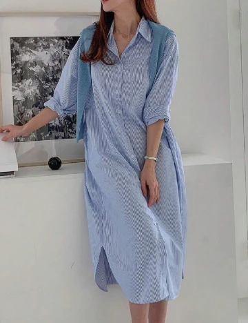 Rochie medie Dazy, albastru